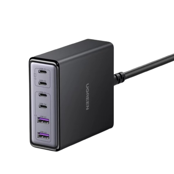 Зарядний пристрій UGREEN X765 GaN 100W 6-Port Desktop Charger (Black)